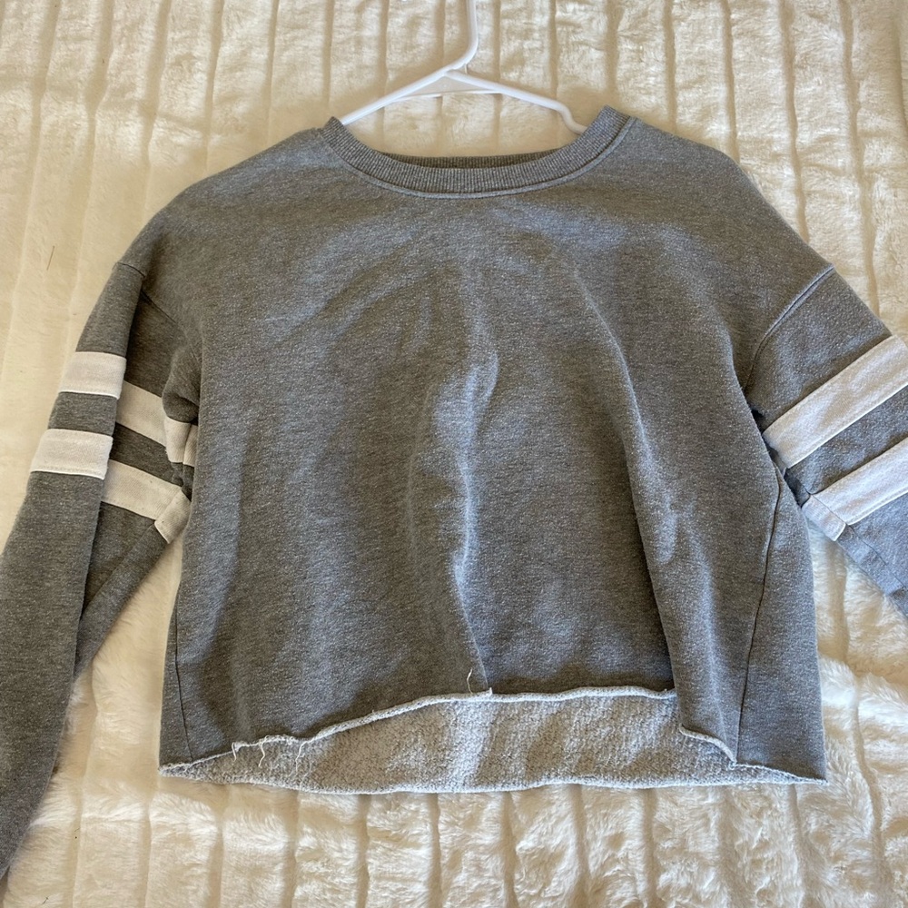 Grey Cropped Sweatshirt